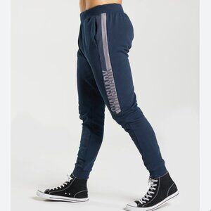 GYMSHARK Men's Bold React Navy Slim Fit Jogger Sweatpants
